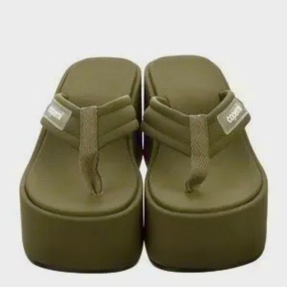Coperni Olive Green Platform Wedge Sandals NEW Size US10 / IT40 - Picture 6 of 10